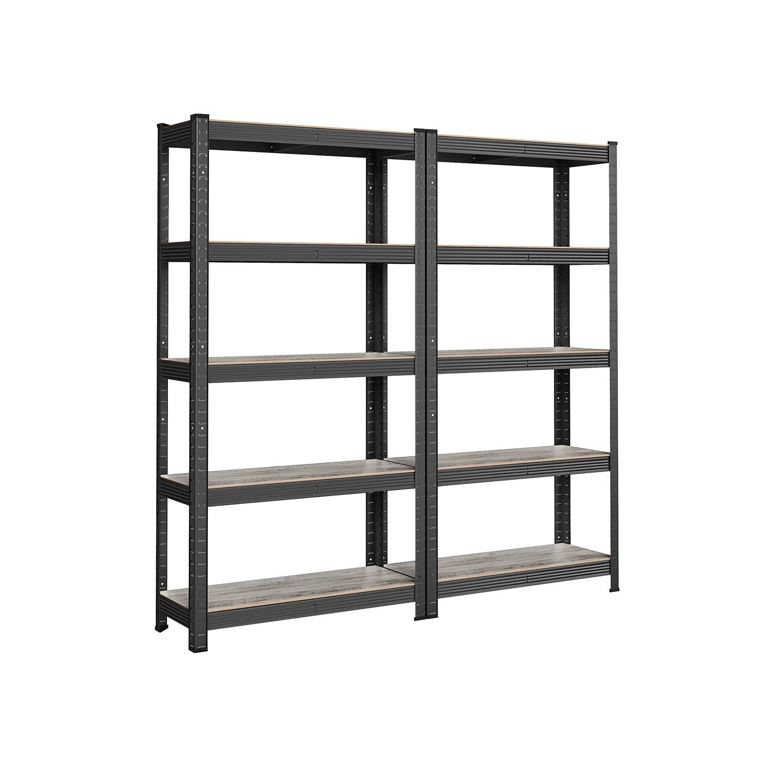SCHWERLASTREGAL HONG KONG 2ER-SET - Schwarz, Holzwerkstoff (75/150/30cm) - Hansiro
