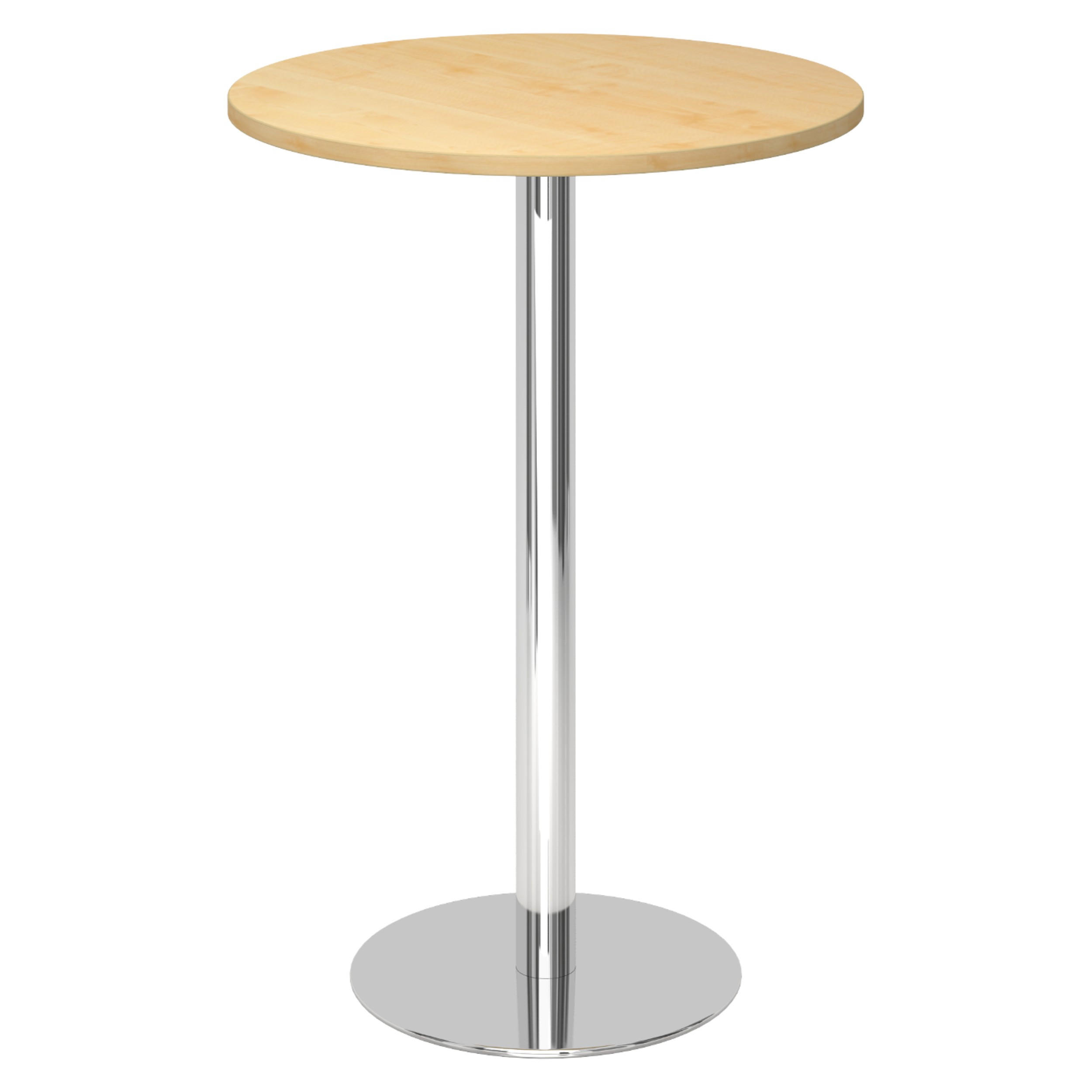 STEHTISCH rund STH 80/80/111,6 cm in Ahornfarben/Chrom - Chromfarben/Ahornfarben, Holzwerkstoff (80/80/111.6cm) - bümö