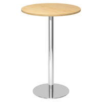 STEHTISCH rund STH 80/80/111,6 cm in Ahornfarben/Chrom - Chromfarben/Ahornfarben, Holzwerkstoff (80/80/111.6cm) - bümö