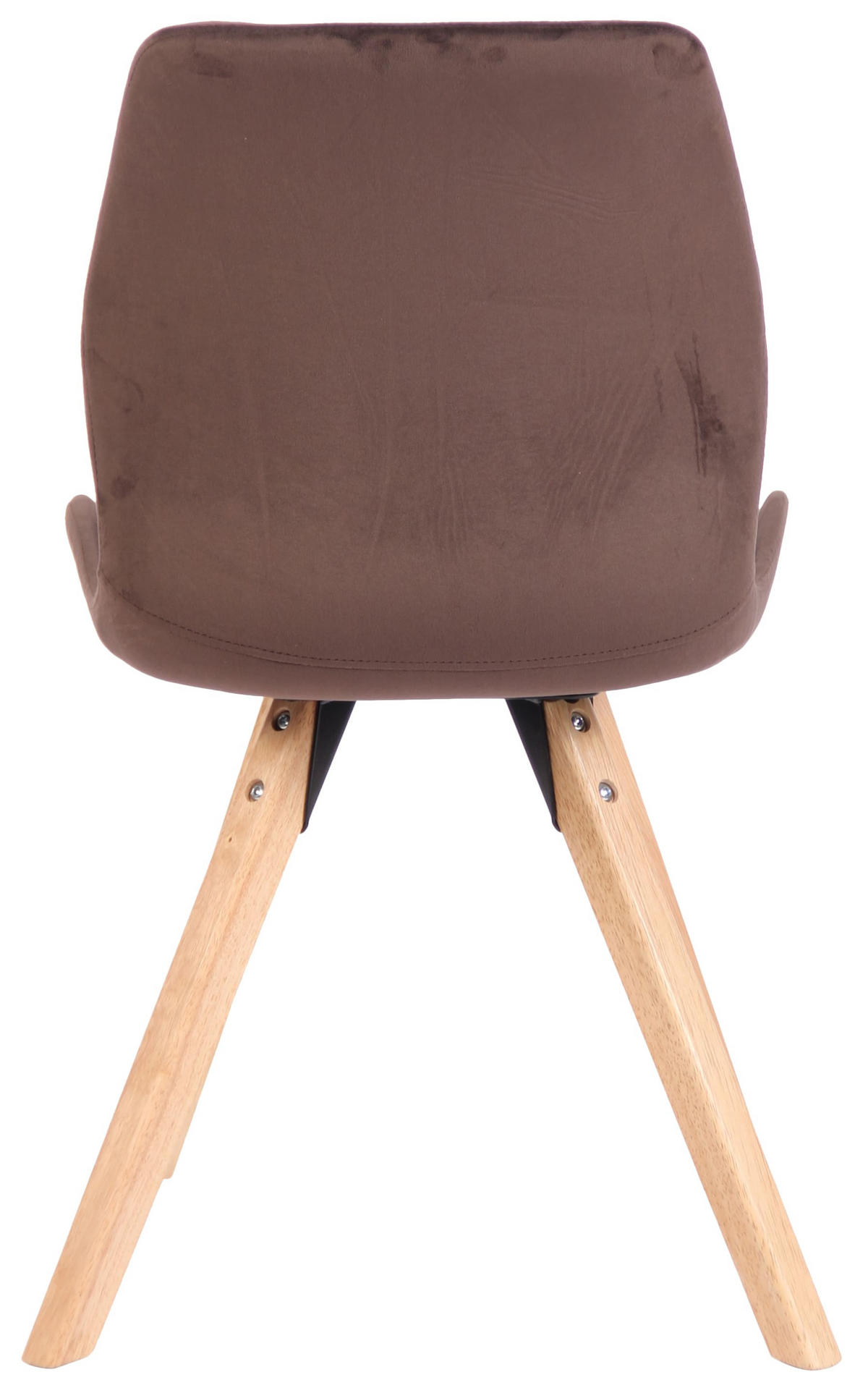 STUHL Samt braun - Eukalyptusholzfarben/Braun, Holz/Textil (49/87.5/58cm) - CLP