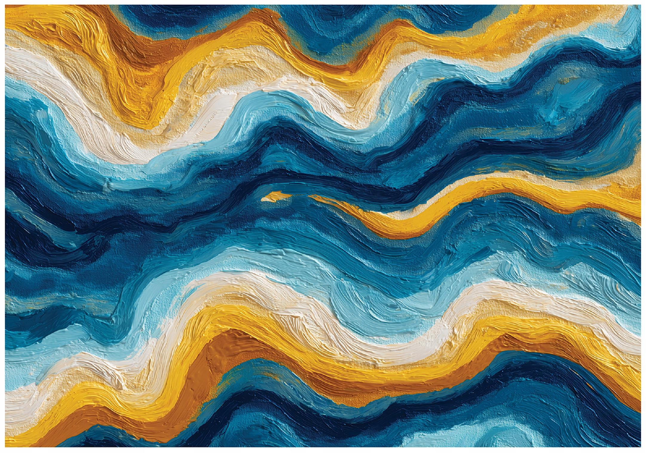 FOTOTAPETE Abstrakt Marmor Blau 368x254 cm - Multicolor, Textil (368/254cm) - Wallarena