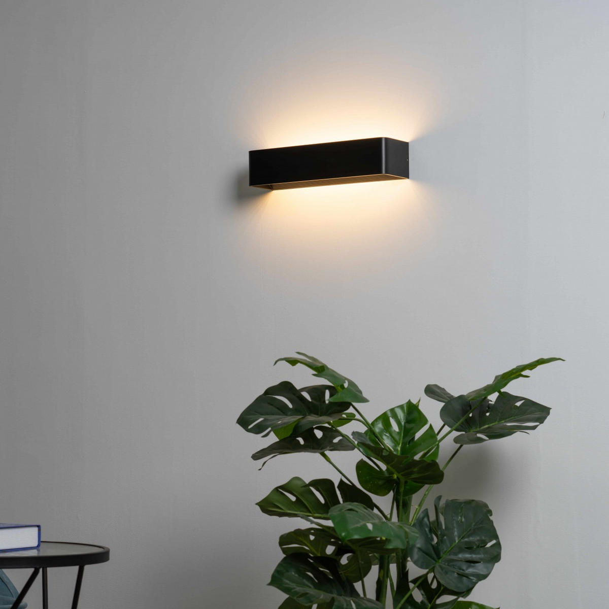 WANDLEUCHTE Quadra, Schwarz, 37cm - Schwarz, Metall (10/8/37cm) - KOSILUM