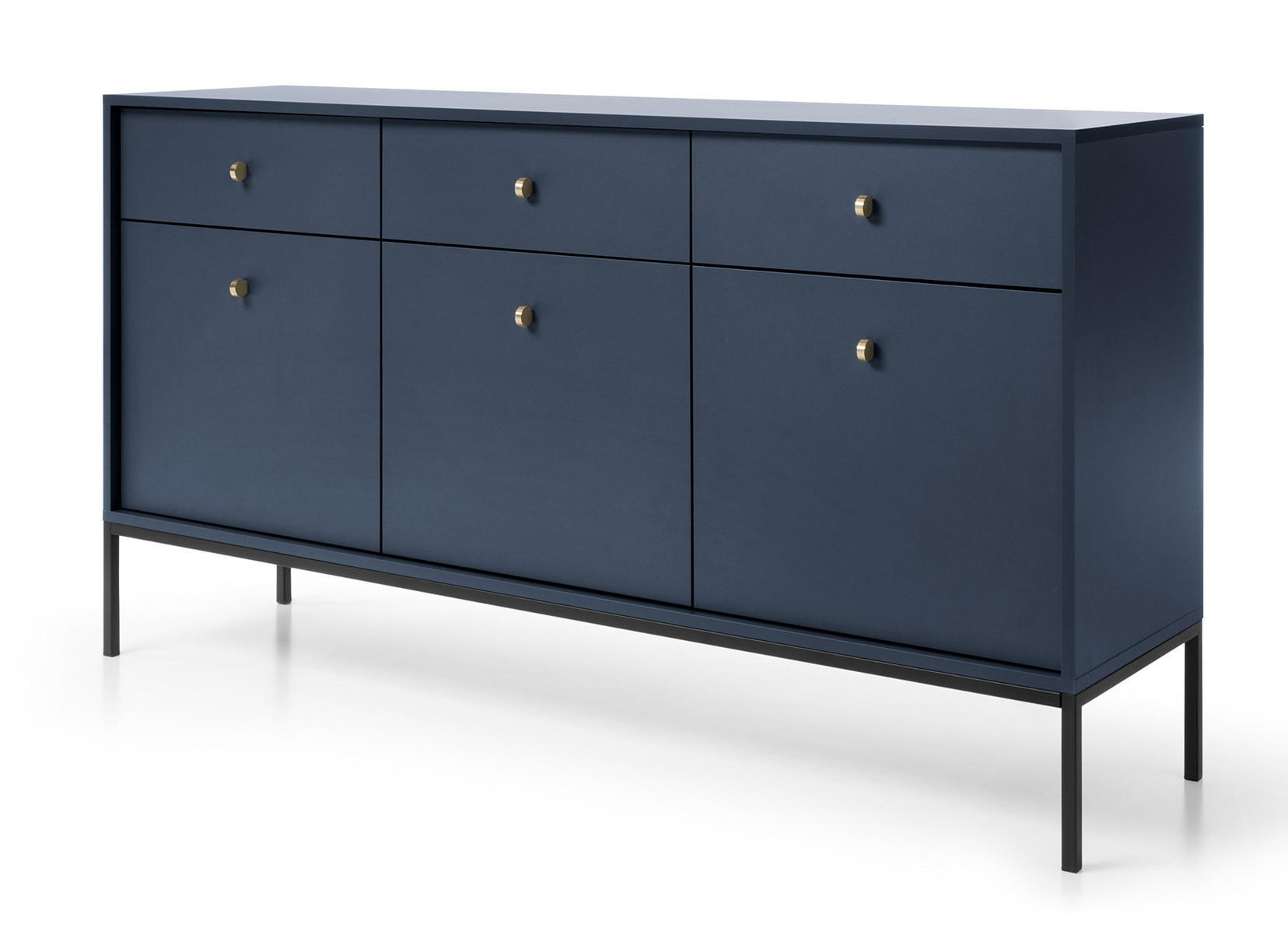 Emporius Kommode Dunkelblau, Schwarz 154x83x39 cm
