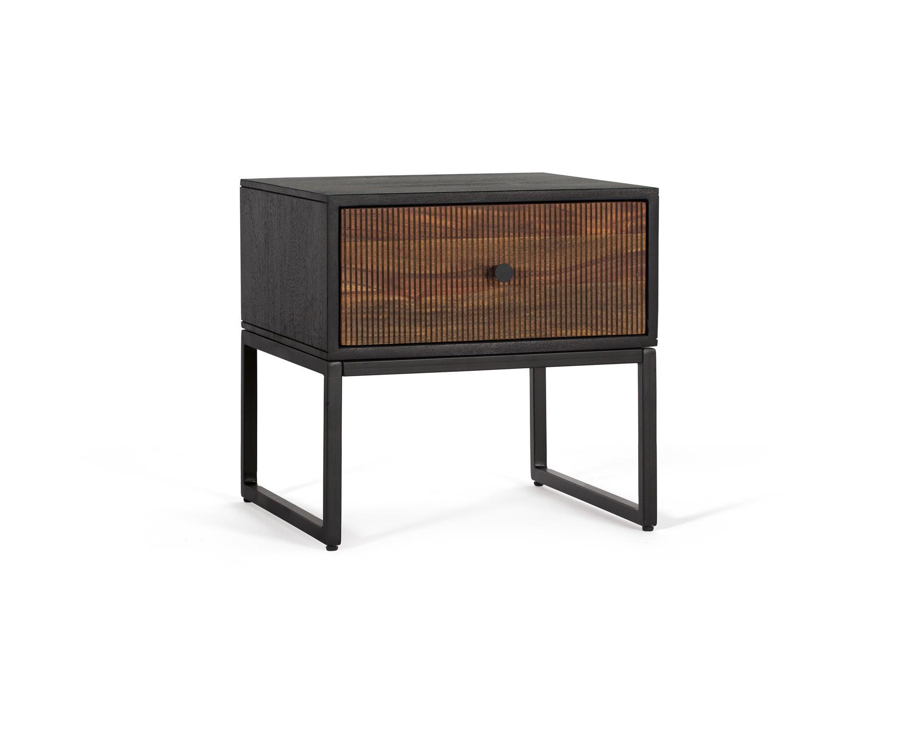 NACHTTISCH aus Palisander - Schwarz, Holz (45/45/45cm) - Giner y Colomer