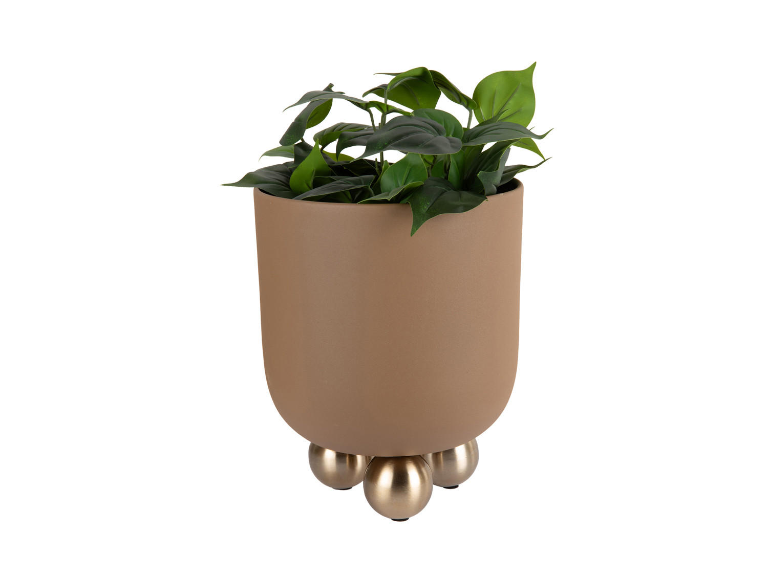 BLUMENTOPF Estilo Braun Ø23/28 cm - Braun, Metall (28cm) - Present Time