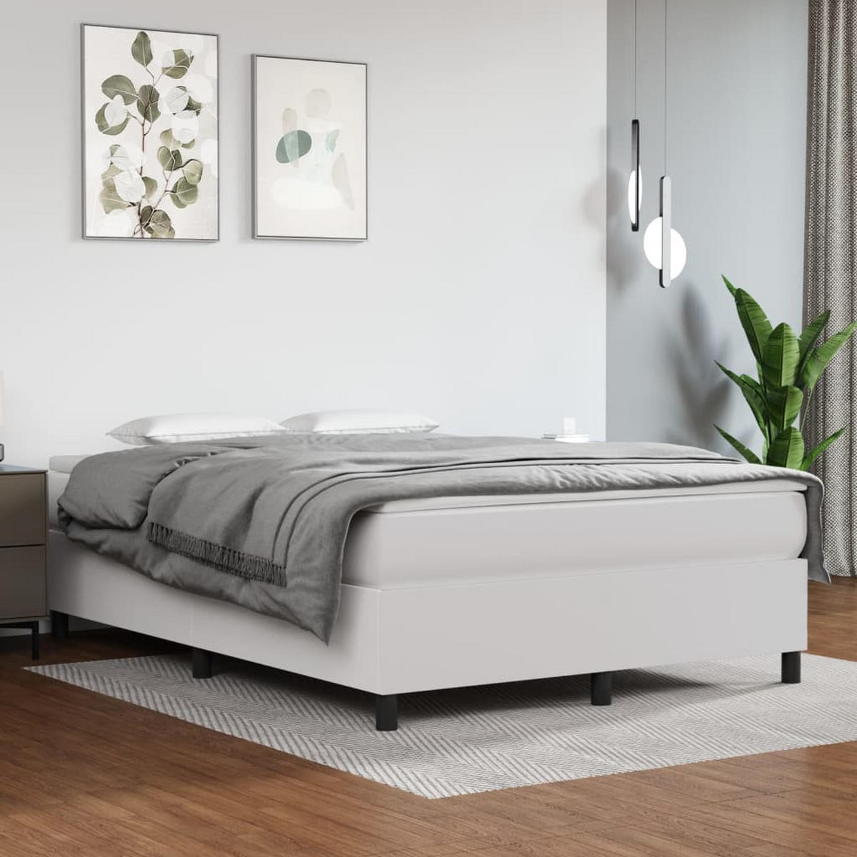 POLSTERBETT Rabjohns 140/203 cm - Weiß, Holzwerkstoff (140/200cm) - Nettlife