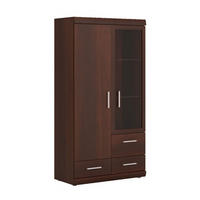 VITRINENSCHRANK Imperial Nussbaum Imperial 80 / 37,5 / 152 cm - Nussbaumfarben/Braun, Holz/Holzwerkstoff (80/152/37.5cm) - Feldmann-Wohnen