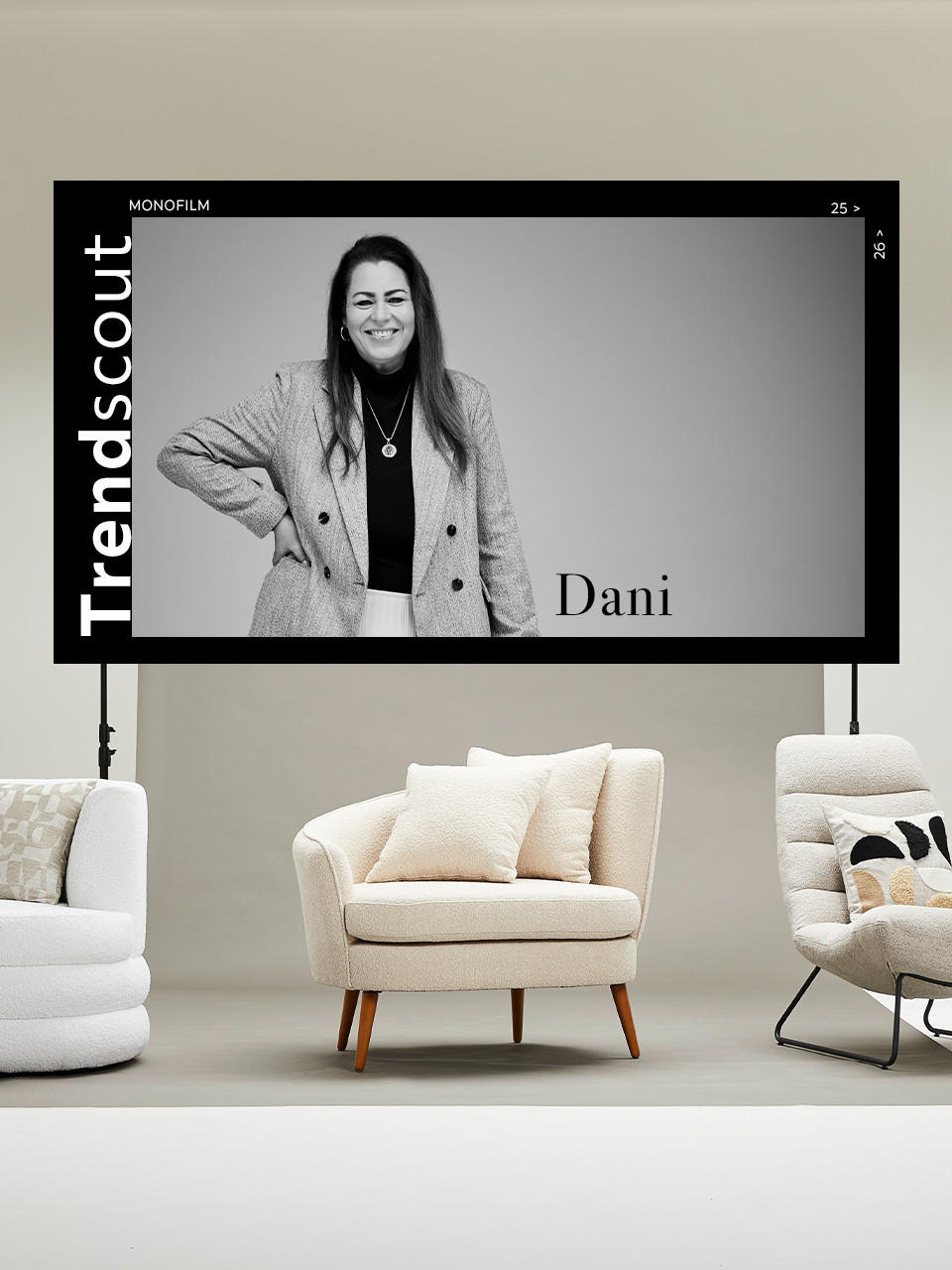 Trendscout Dani mit Lieblingsproduct Bouclé Sessel
