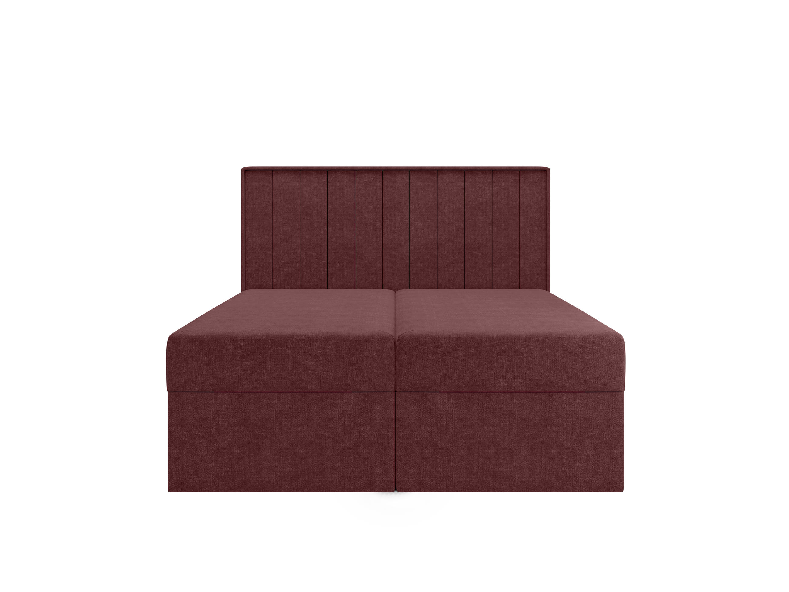 BOXBETT + Topper 140x200 himbeerrot Chenille - Beere, Holz/Holzwerkstoff (140/200cm) - SIMKAM Furniture