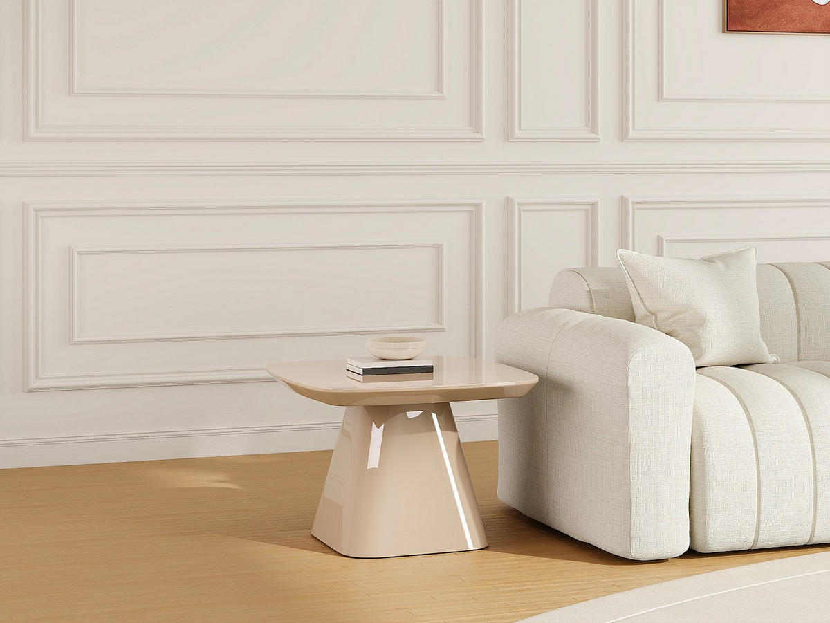 BEISTELLTISCH aus MDF - Lackiertes Taupe - NATAZA - Braun, Holz (60/60/45cm) - Vente-Unique