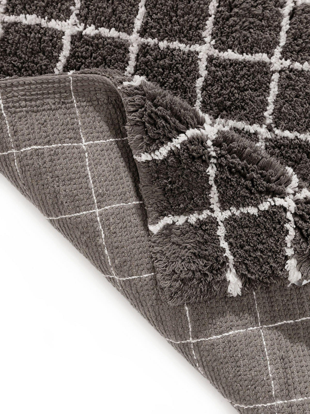 BADEMATTE Wavu Grau 70x120 cm - Grau, Textil (70/120cm) - benuta Nest