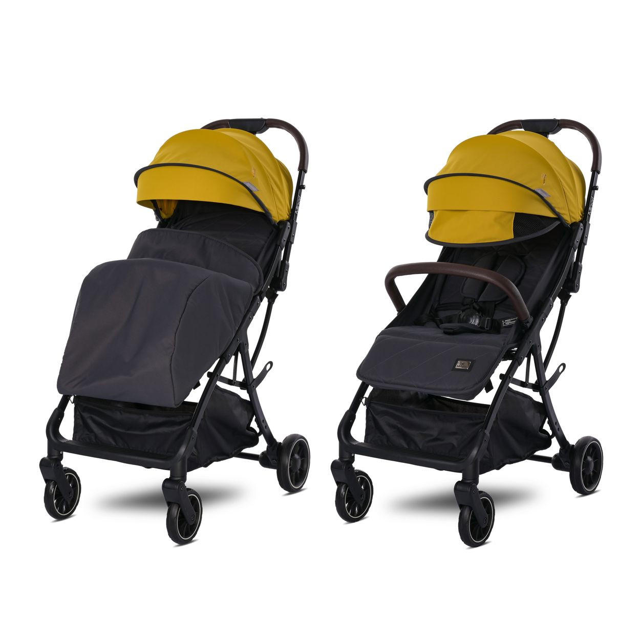 BUGGY Minori faltbar gelb PU-Räder Getränkehalter Fußabdeckung - Gelb, Metall (75/50/102cm) - Lorelli