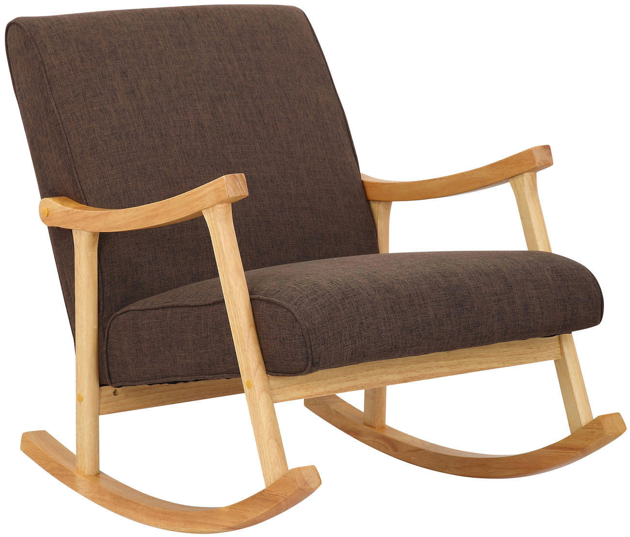 SCHAUKELSTUHL Stoff braun - Braun, Textil (67/82/92cm) - CLP