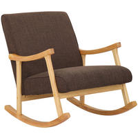 SCHAUKELSTUHL Stoff braun - Braun, Textil (67/82/92cm) - CLP