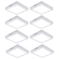LED DECKENLEUCHTE Kunststoff Weiß 8er Set - Weiß, Kunststoff (21.4/21.4/3.1cm)