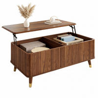 COUCHTISCH 97/52/56,5 cm nussbaum aus MDF höhenverstellbar - Walnussfarben, Holzwerkstoff (97/52/56.5cm) - OKWISH