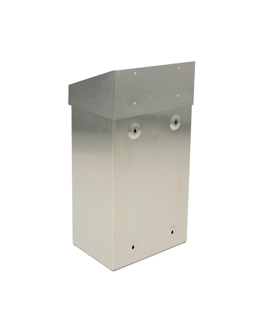 MÜLLEIMER Robuster Mit Pushdeckel 18 Liter 50 x 27,7 x 17 cm Edelstahl - Grau, Metall (27.7/50/17cm) - PROREGAL