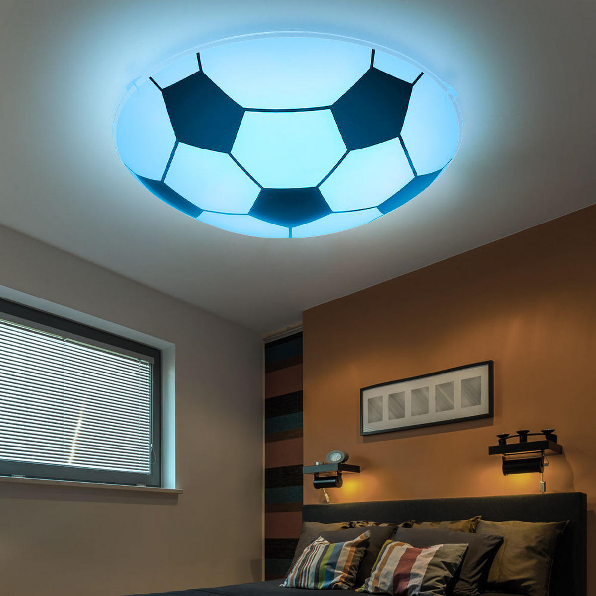 LED DECKENLEUCHTE Metall Glas Schwarz - Schwarz, Glas (30/30/8cm) - Globo Lighting