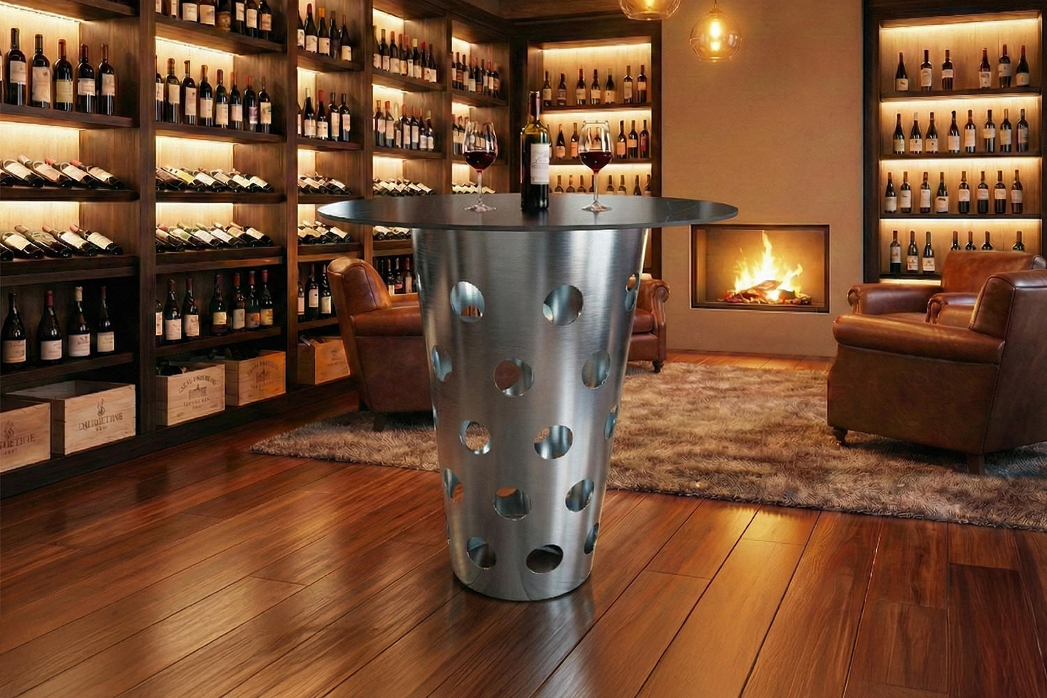 Thumbnail - Kawola Bartisch, Silber, Metall, Rund, 90x111x90 cm, Esszimmer, Barmöbel, Bartische