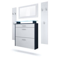 GARDEROBE Malea Fronten in Weiß matt - Weiß, Holzwerkstoff (180/180/23cm) - Vladon