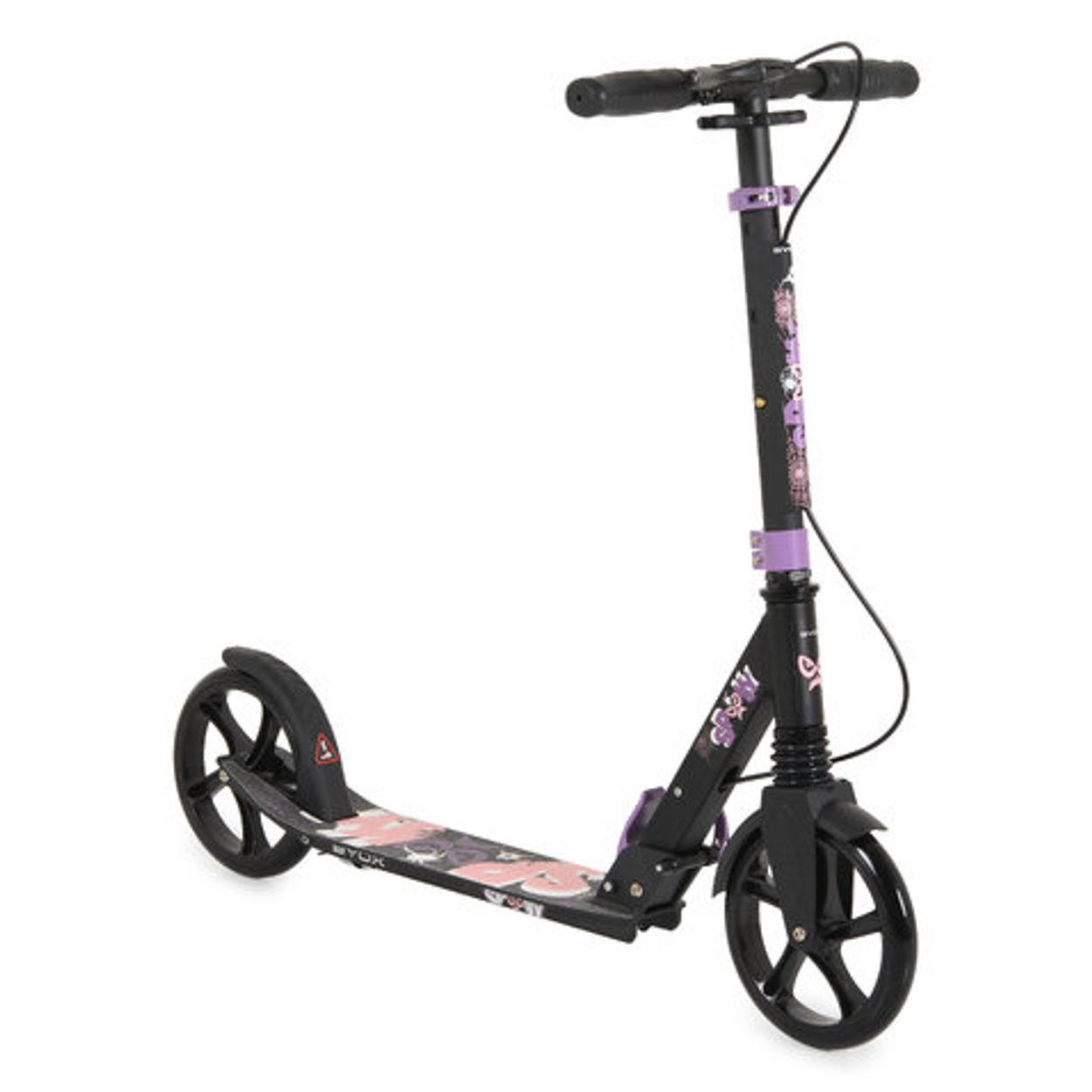 KINDERROLLER Spooky lila Aluminiumdeck, Stoßdämpfer vorne, ABEC-7, Anti-Rutsch-Beschichtung - Violett, Metall (85/40/95cm)