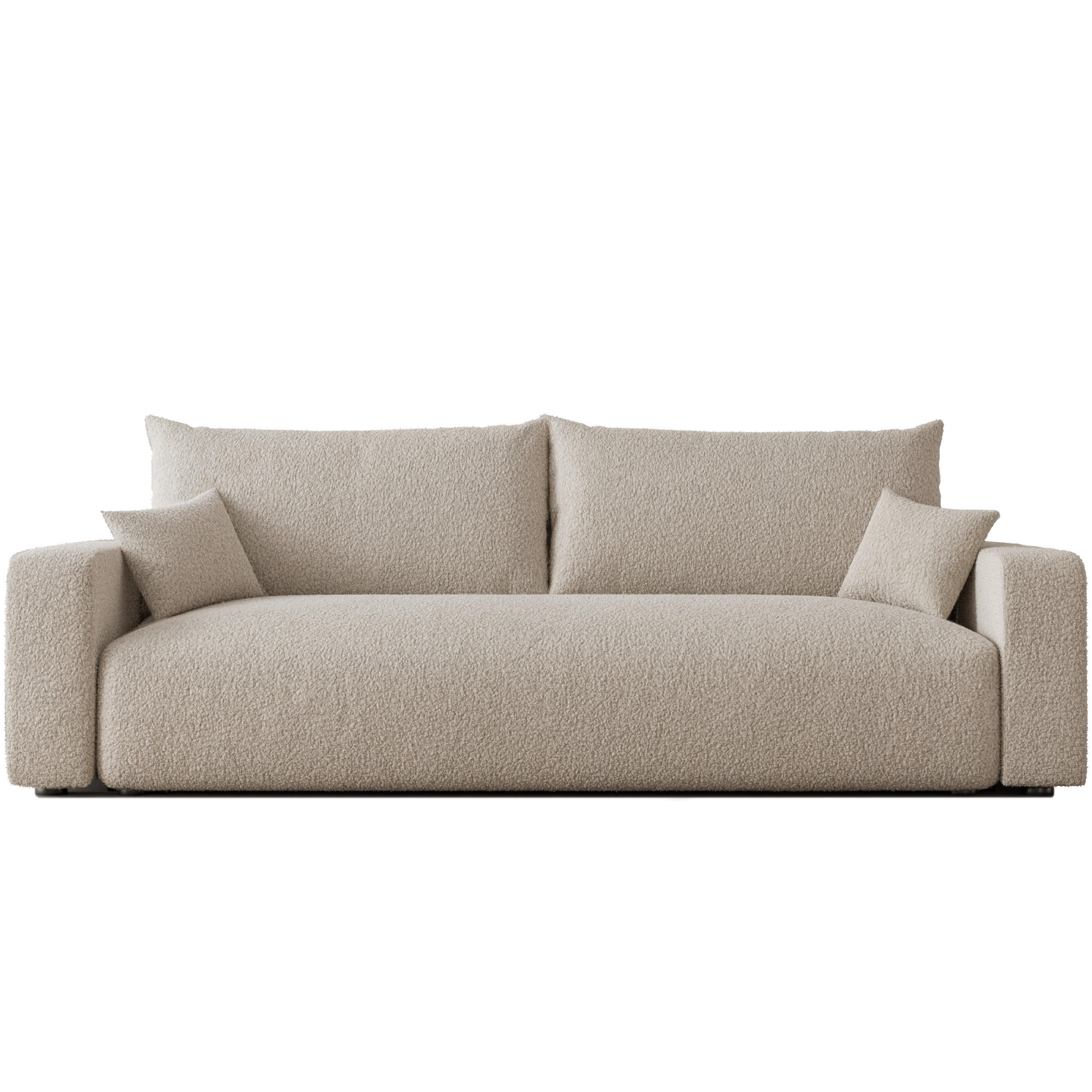 SOFA mit Schlaffunktion, Creme - Creme, Holzwerkstoff (246/79/93cm) - Idohome