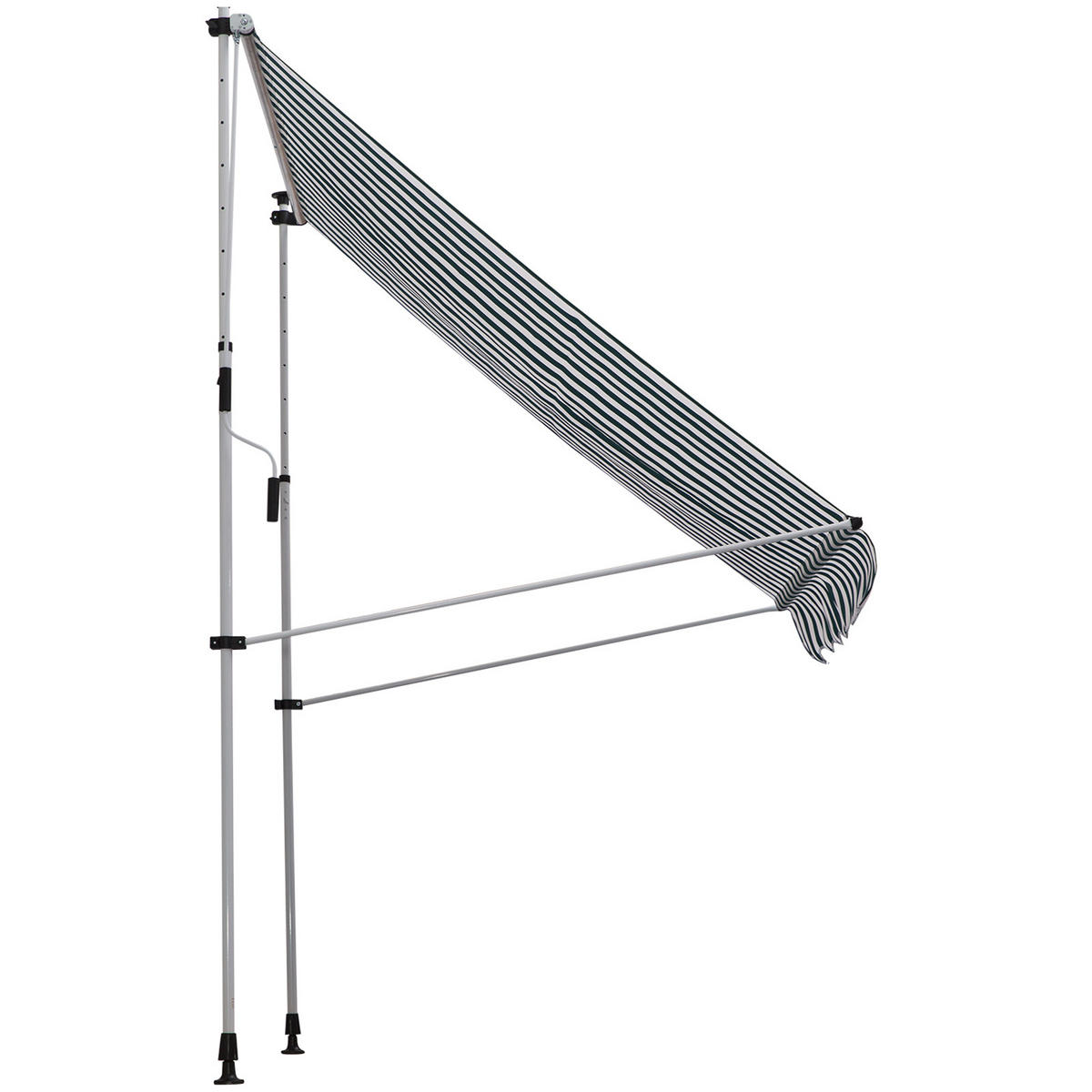 MARKISE, Grau, Aluminium, Stahl, Polyester - Grün, Metall (150/280/200cm) - Outsunny