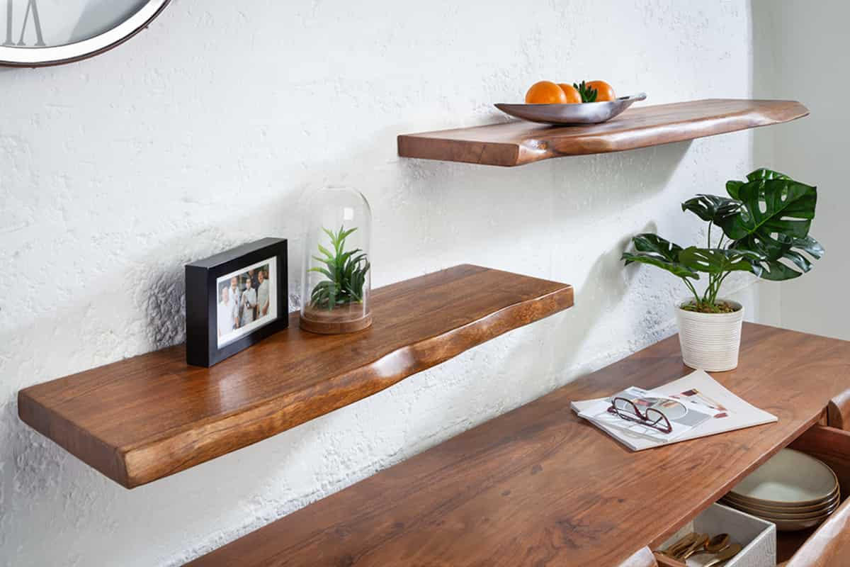 WANDREGAL MAMMUT Akazie 80cm - Braun, Holz (80/3.5/27cm) - riess-ambiente