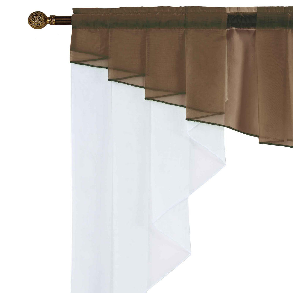 SCHEIBENGARDINE MEIßEN 100x100 cm Taupe - Taupe, Textil (100/100cm) - Gardinenbox