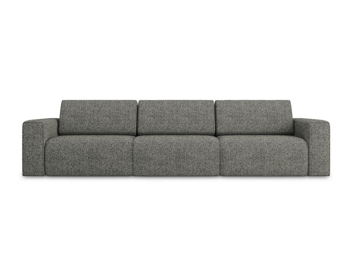 4-SITZER-SOFA Strukturstoff Stoff Grau - Dunkelgrau/Beige, Kunststoff/Textil (314/80/103cm) - Makamii