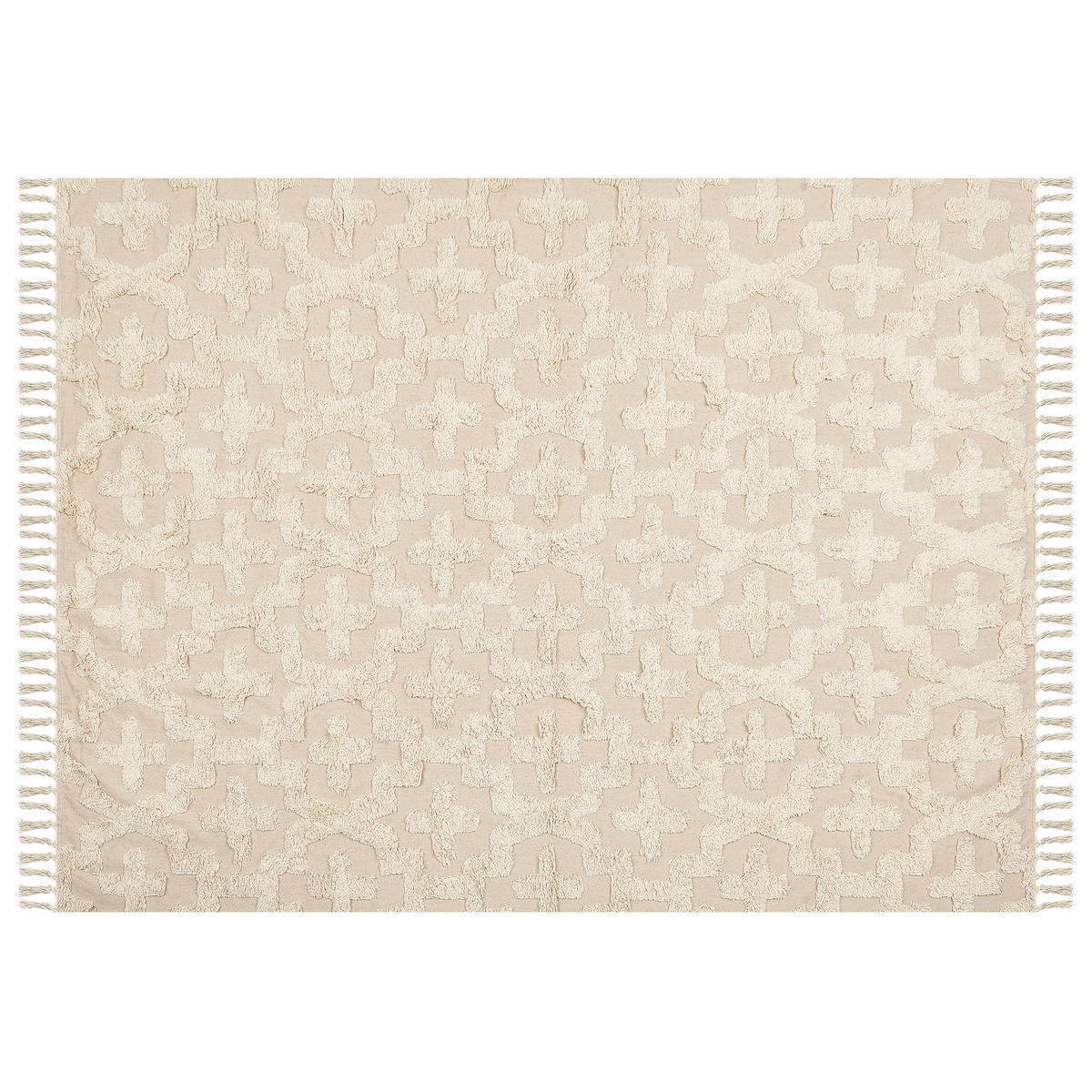 KURZFLOR-TEPPICH Itanagar 230/160 cm - Beige, Textil (160/230cm) - Beliani