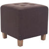 SITZWÜRFEL eckig 45/45/46 cm Stoff braun - Naturfarben/Braun, Holz/Textil (45/46/45cm) - CLP