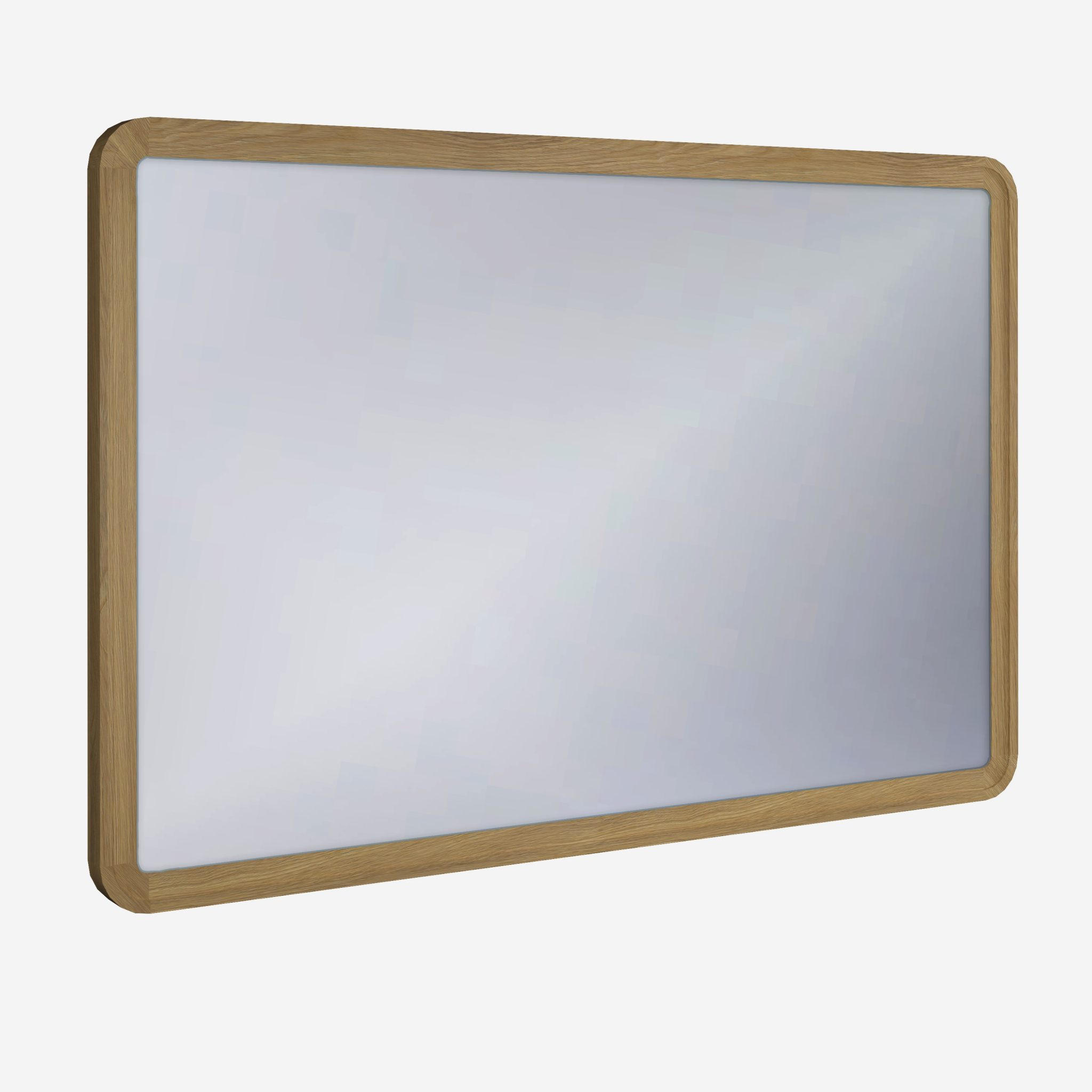 WANDSPIEGEL Nora, Natur Massiveiche - Beige, Holz (48.4/52/15cm) - WOODEK