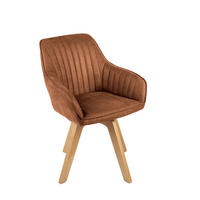 STUHL LIVORNO Samt Braun 85 cm - Braun, Holz/Textil (62/84/62cm) - riess-ambiente