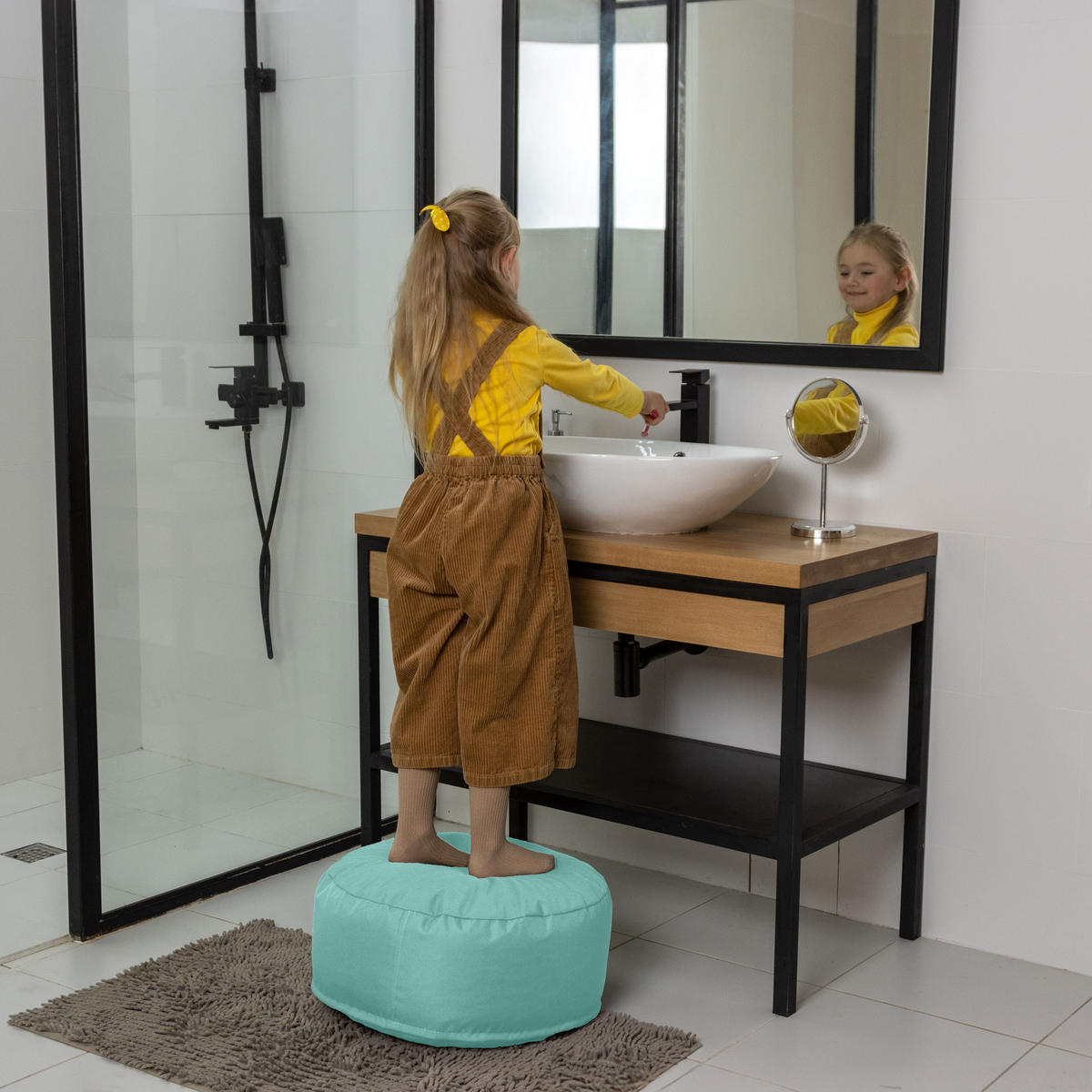 POUF M minzgrün - Mintgrün, Textil (500/200/500cm) - Bruni