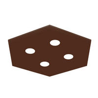 DECKENLEUCHTE - Dunkelbraun, Metall (55/65/4cm) - Lumicom