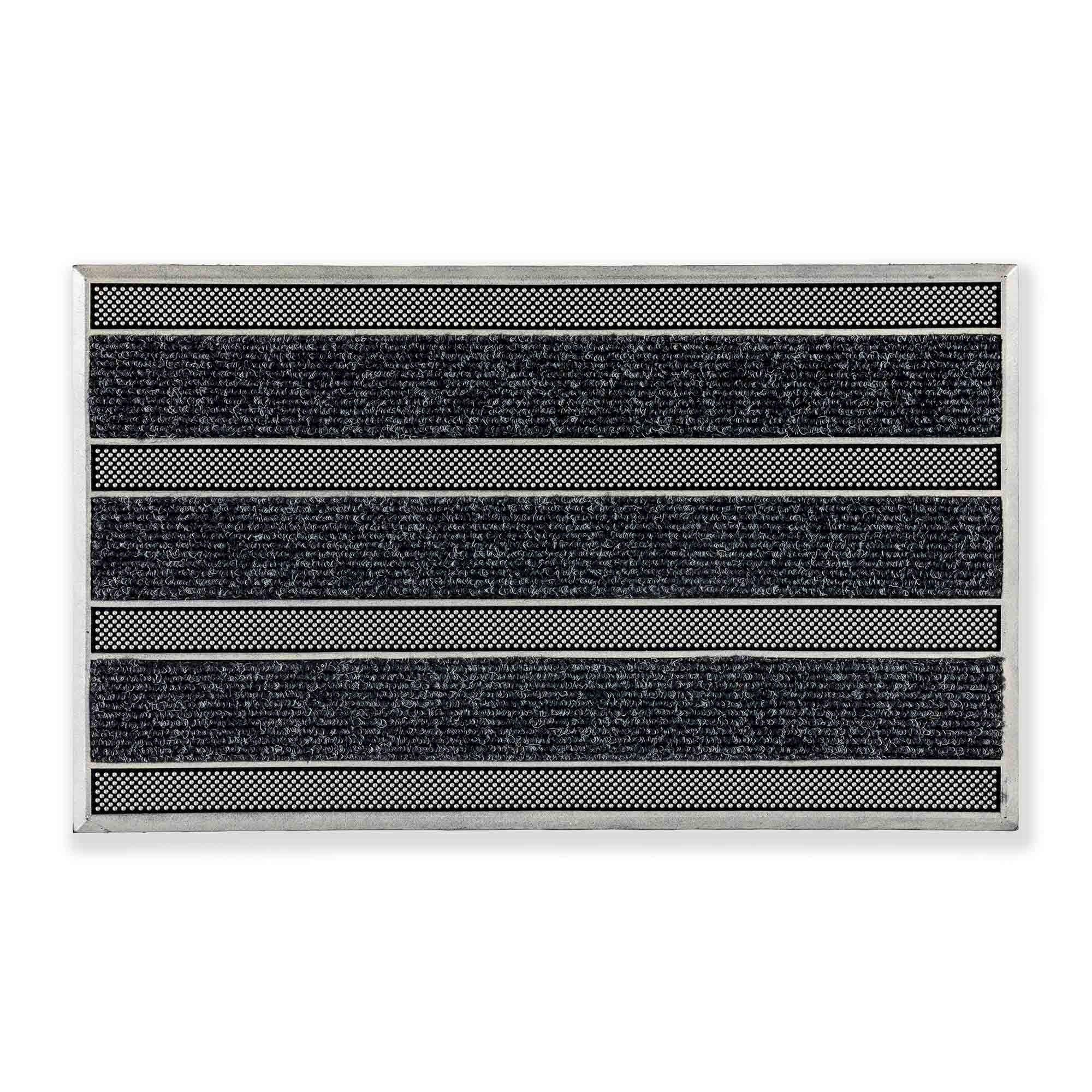 FUSSMATTE FÜR INNEN UND AUßEN RUBBER PIN - Schwarz, Kunststoff (45/75cm) - Astra