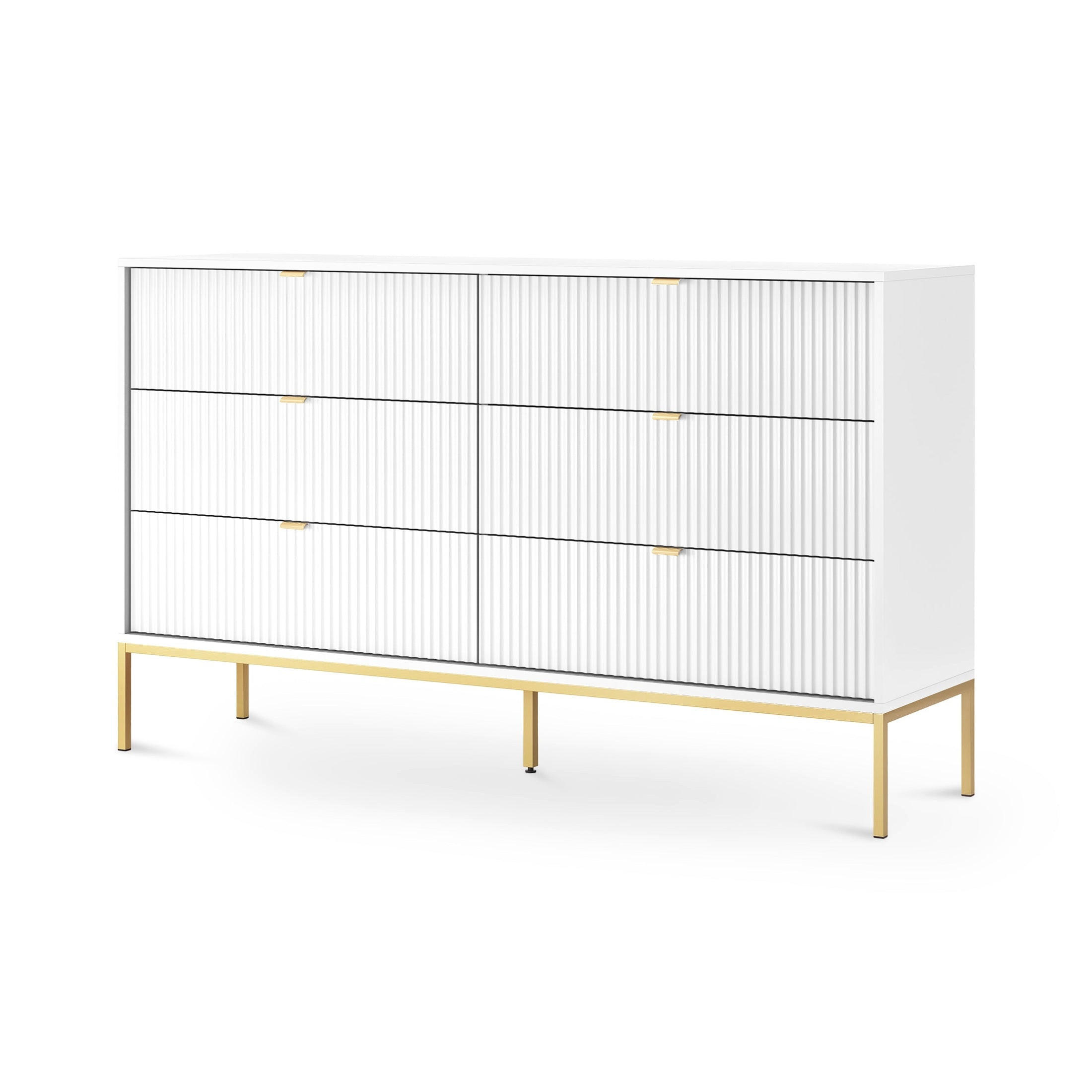 Pillovely Kommode Weiß 154x91x39 cm