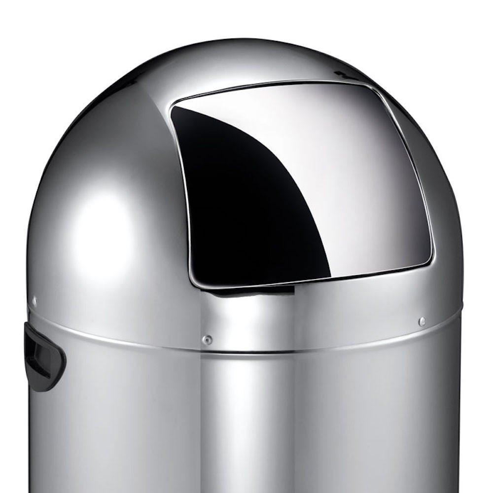 MÜLLEIMER Stilvoller Eleganter Mit Starkem Fußpedal und Verzinktem Inneneimer 33 Liter 70 x 35 cm Edelstahl - Silberfarben, Metall (38/70/43.5cm) - PROREGAL