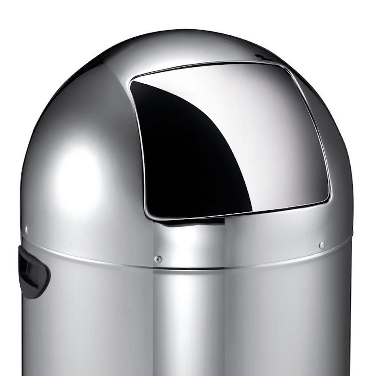 MÜLLEIMER Stilvoller Eleganter Mit Starkem Fußpedal und Verzinktem Inneneimer 33 Liter 70 x 35 cm Edelstahl - Silberfarben, Metall (38/70/43.5cm) - PROREGAL