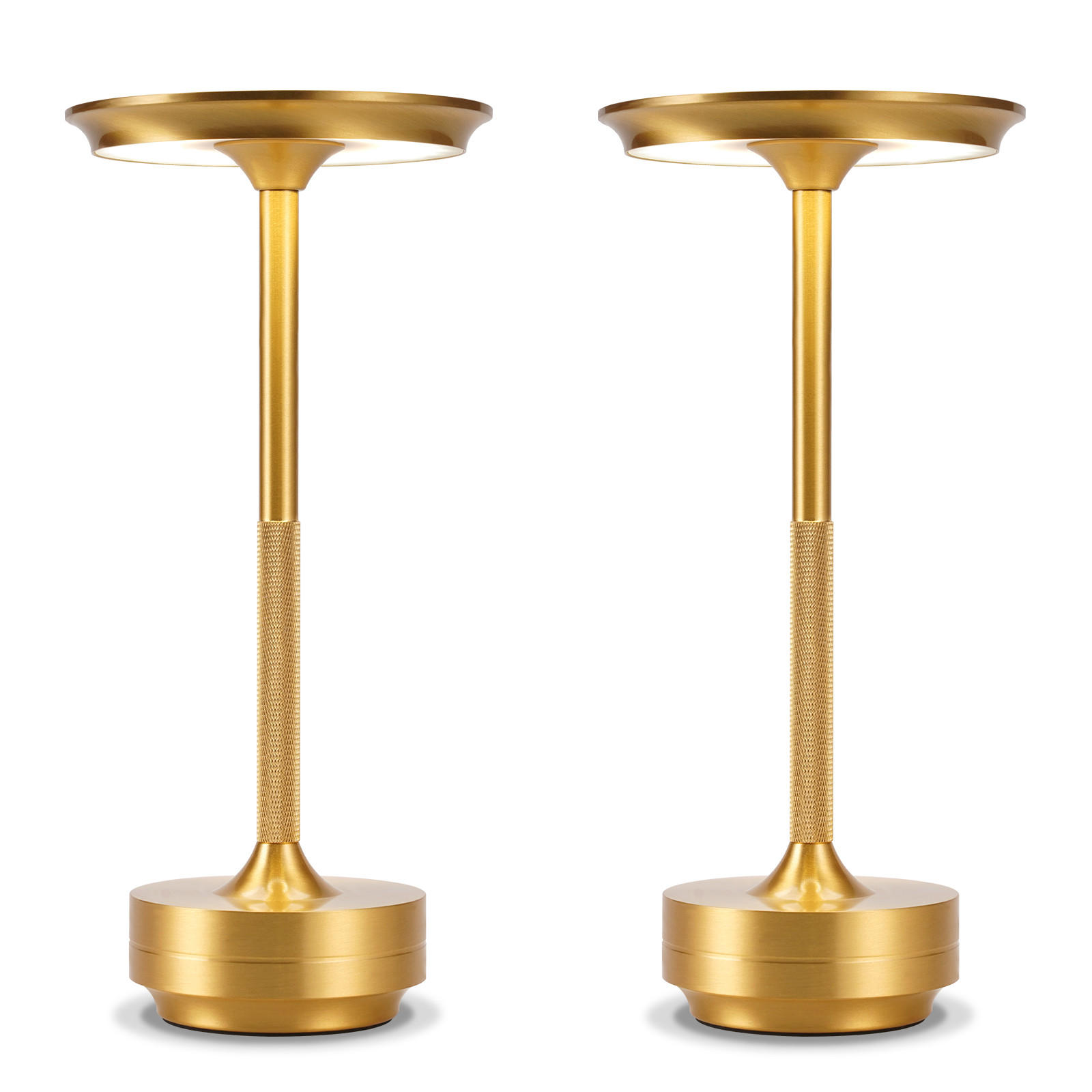 LED TISCHLAMPE Elowen 12.8/12.8/27 cm - Goldfarben, Kunststoff/Metall (12.8/12.8/27cm) - ZMH