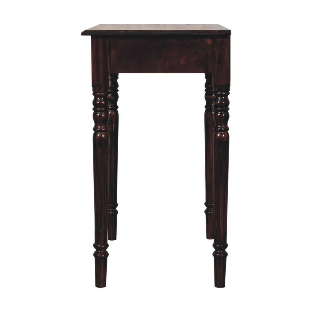SCHREIBTISCH mit California-Walnuss-Finish, 1 Schublade, 4 nordische Beine. - Dunkelbraun, Holz (80/45/78cm) - Artisan Furniture