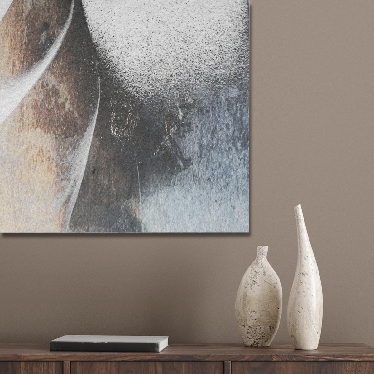 AKUSTIKPANEEL Luxus - Abstrakt - Gold - Weiß 70x100 cm - Goldfarben, Textil (70/0.9/100cm) - MuchoWow