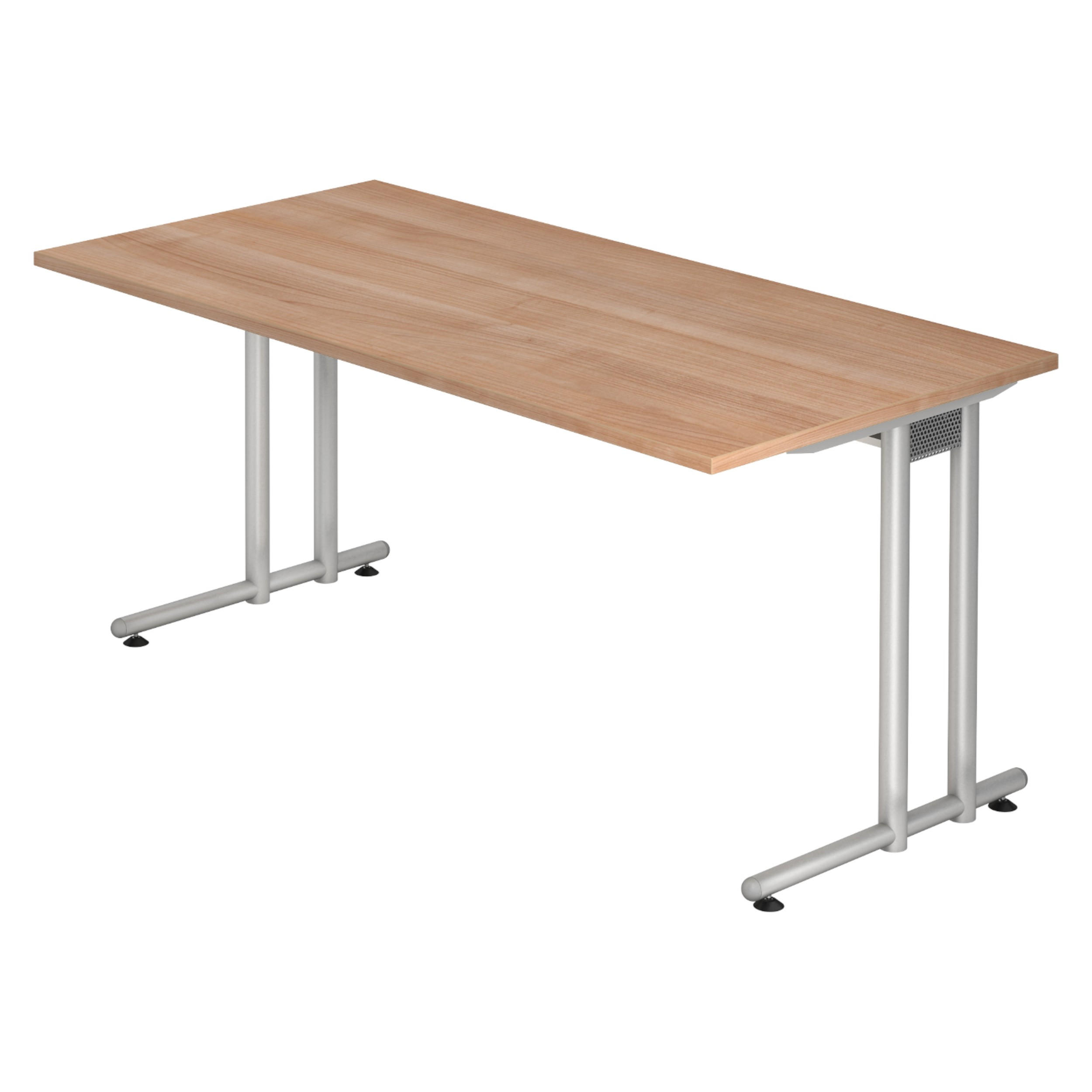 SCHREIBTISCH Serie-N 80/160/72 cm in Nussbaumfarben - Nussbaumfarben, Holzwerkstoff (80/160/72cm) - bümö
