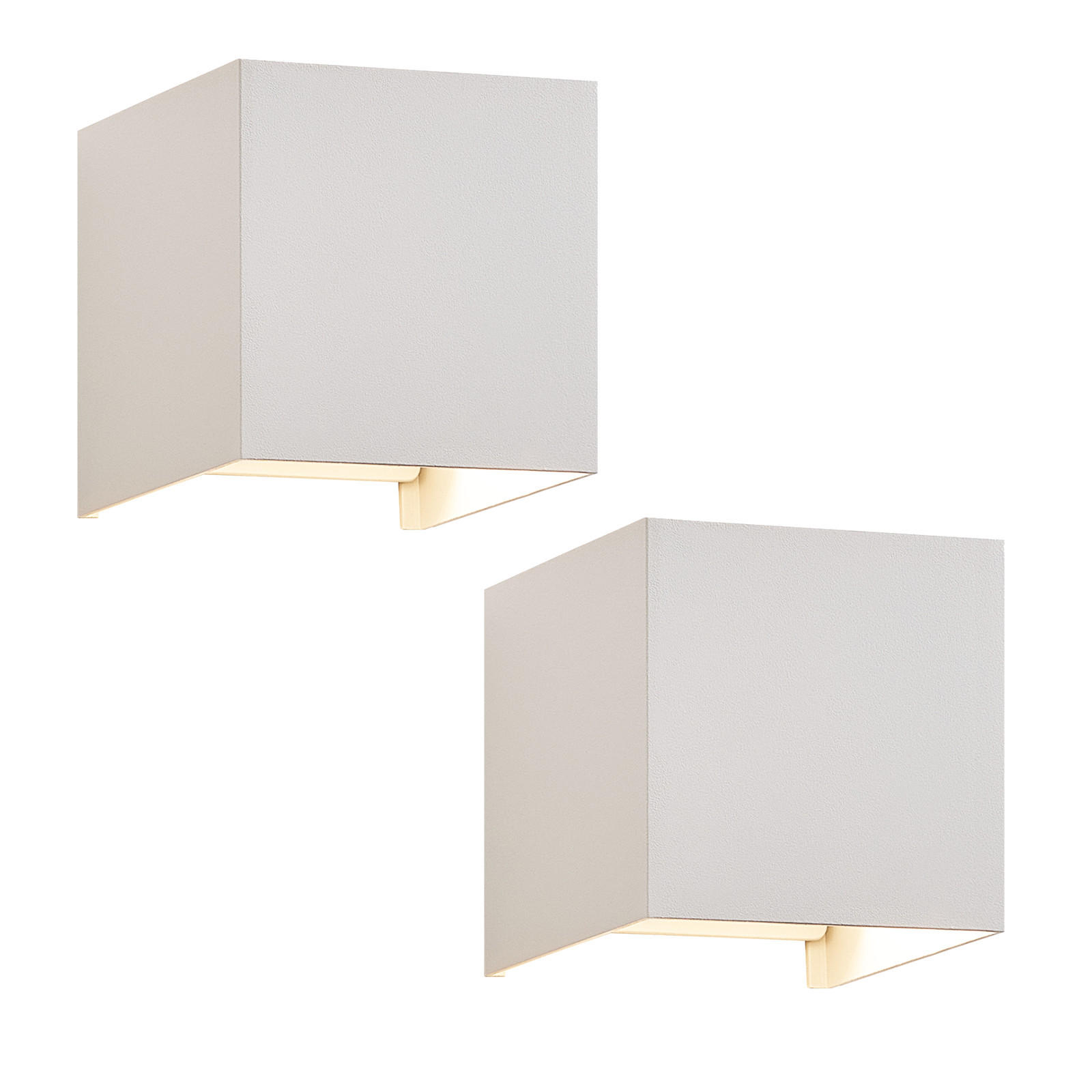 WANDLEUCHTE Maria 2er-Set - Weiß, Metall (10/10/10cm) - Nettlife