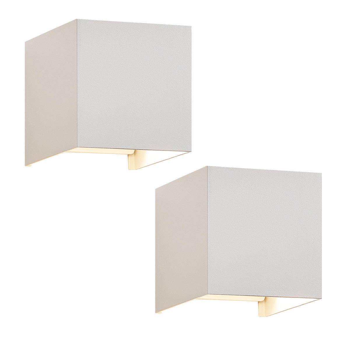 WANDLEUCHTE Maria 2er-Set - Weiß, Metall (10/10/10cm) - Nettlife