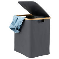 WÄSCHESAMMLER 60 Liter, grau - Grau, Textil (41/45.5/33cm) - bremermann