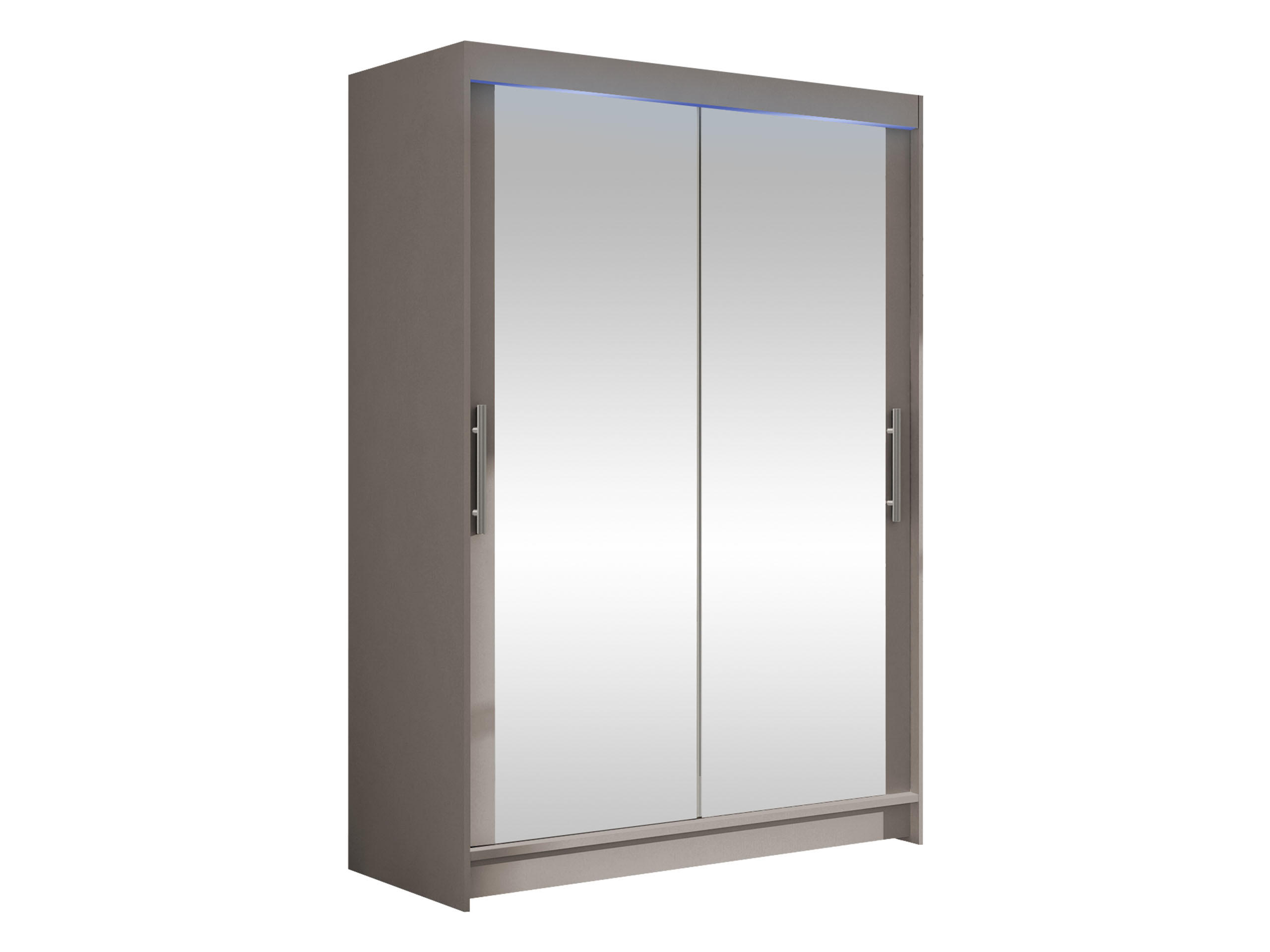 KLEIDERSCHRANK Miami VII, mit RGB LED Beleuchtung - Kaschmir/Silberfarben, Holzwerkstoff/Kunststoff (120/200/58cm) - MIRJAN24