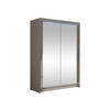 KLEIDERSCHRANK Miami VII, mit RGB LED Beleuchtung - Kaschmir/Silberfarben, Holzwerkstoff/Kunststoff (120/200/58cm) - MIRJAN24