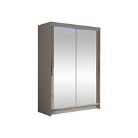 KLEIDERSCHRANK Miami VII, mit RGB LED Beleuchtung - Kaschmir/Silberfarben, Holzwerkstoff/Kunststoff (120/200/58cm) - MIRJAN24